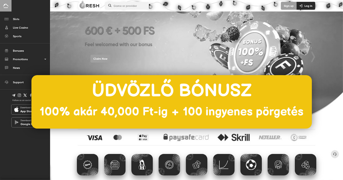 Fresh Casino welcome bonus